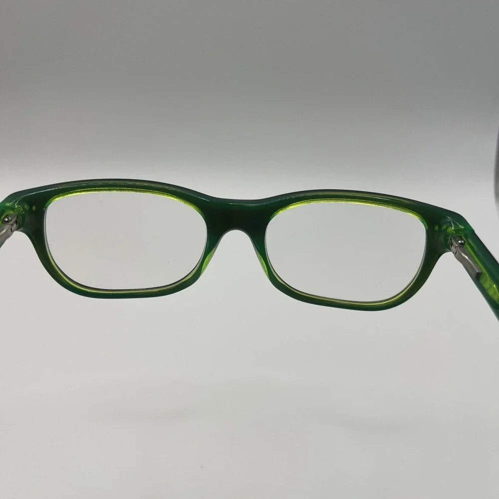 Ray-Ban RB1555 3665 Youth Eyeglasses Black Green Frames 46-16-125 Flex Hinges